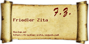 Friedler Zita névjegykártya